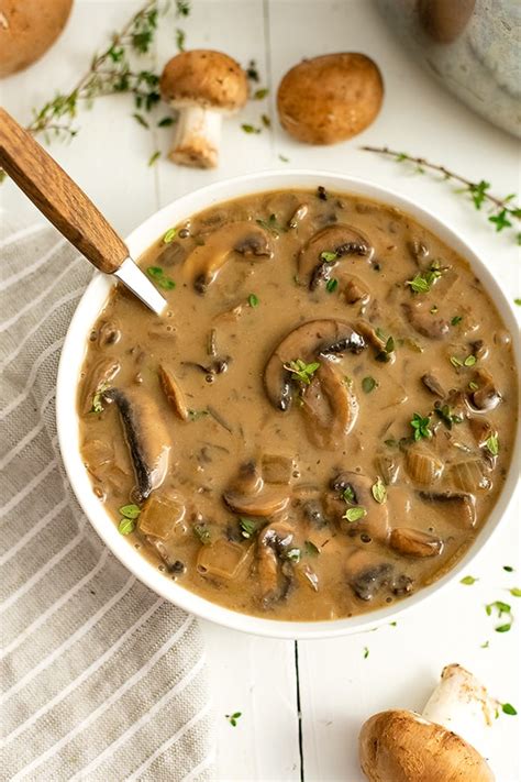 One of these soups is the mushroom soup that hundreds of people love to make and enjoy. Easy Vegan Mushroom Soup - One Pot And Simple | Bites of ...
