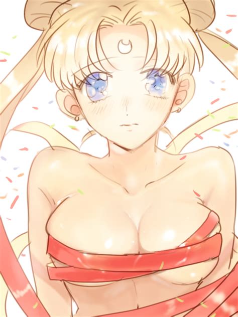 Rule 34 Bishoujo Senshi Sailor Moon Blonde Hair Breasts Earrings