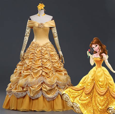 Belle Dress Beauty And The Beast Dress Princess Prom Ball Gown Without