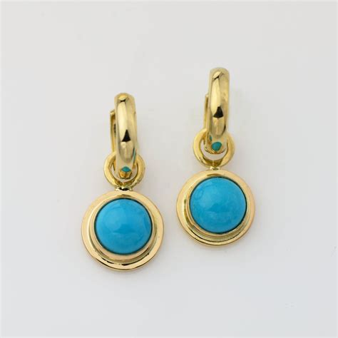 K Gold Turquoise Earrings Sleeping Beauty Turquoise Jewelry