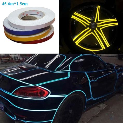 456m15cm Car Styling Super Reflective Strip Car Garland Luminous