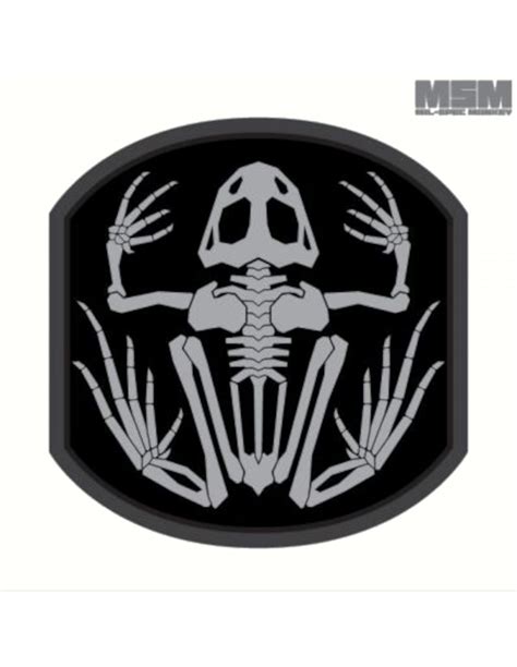 Mil Spec Monkey Tactical Patch With Velcro Frog Skeleton Pvc