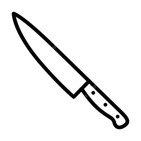 Clip Art Coloring Knife Coloring Pages