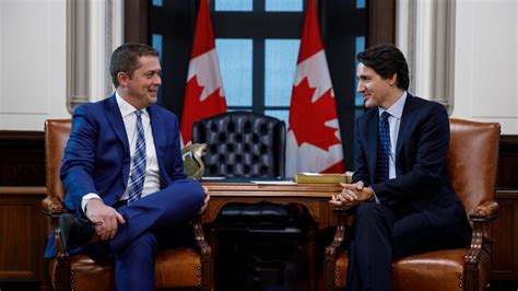 justin trudeau and andrew scheer s first meeting sounds quite intense narcity