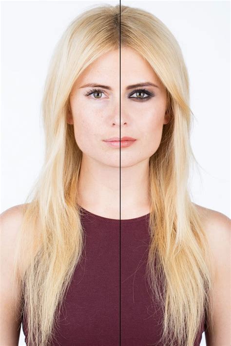 12 Stunning Photos Of Women Without Makeup Half Face Makeup Natural