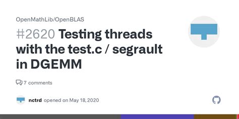 Testing Threads With The Testc Segrault In Dgemm · Issue 2620