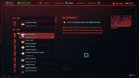 Cyberpunk 2077 Sex On Wheels Mission Walkthrough