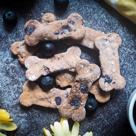 Crunchy Homemade Dog Treats With Blueberry Oats And Peanut Butter