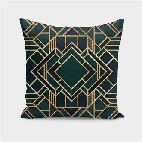 Art Deco 2 Throw Pillow By Elisabeth Fredriksson Numbered Edition