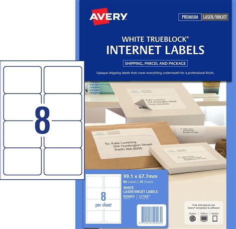 70mm x 41mm | 100 sheets per box white matt permanent adhesive labels click here to download our templates for sharp and professional results. 8 Per Page Label Template - Milas.westernscandinavia within Label Template 21 Per Sheet Word ...