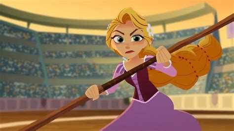 Rapunzel And Cassandra Battle The Challenge Of The Brave Tangled The