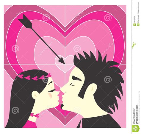 Kissing Is Love Stock Illustration Illustration Of Kiss 28548854