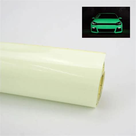 124x30cm Car Green Luminous Glow Vinyl Wrap Film Glue Pvc Sticker With