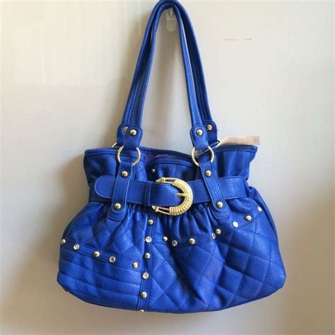 Nwt Cobalt Blue Belted Shopper Handbag Branded Handbags Fashion