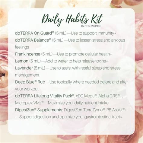 Doterra Daily Healthy Habits Challenge And Kit Reija Eden Essential