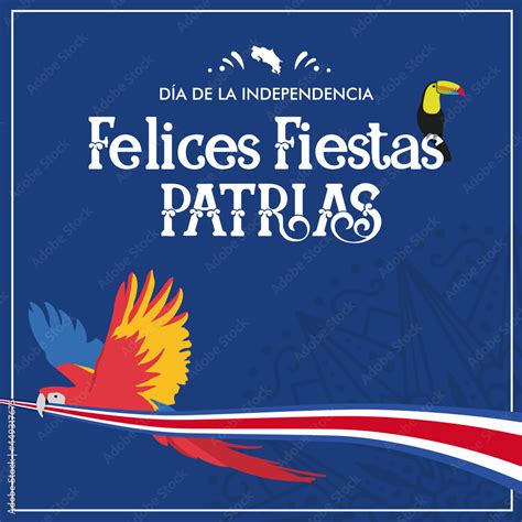 Banner For Costa Rica Independence Day Día De La Independencia 15 De