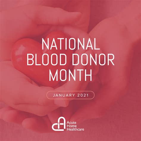 National Blood Donor Month Acute Home Health Care