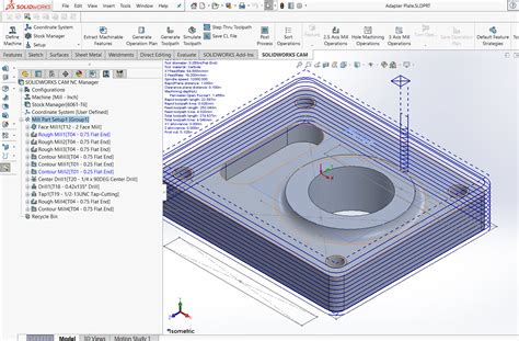 Solidworks Cam Standard Milling Setup 79 Generating Toolpaths