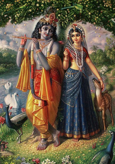 (4.63) skyping with elliot things get heated. Radha Krishna under Kadamba tree Painting by Satchitananda ...