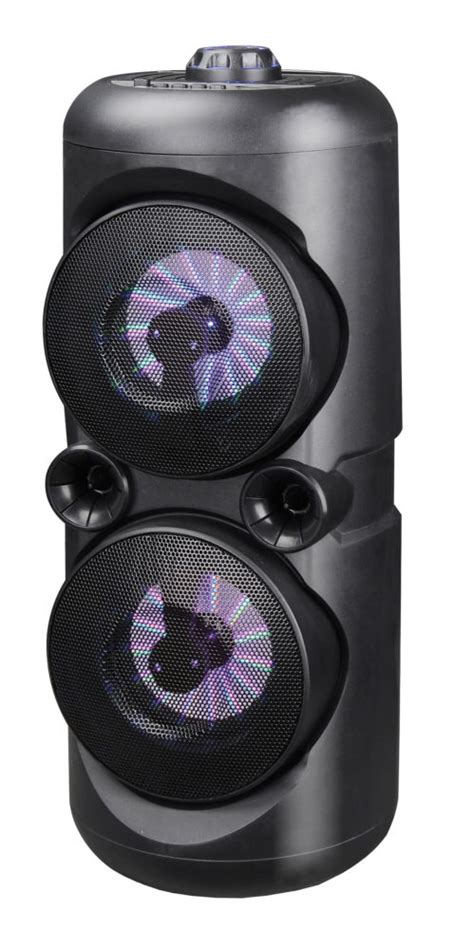 Portable Dual 4″ Wireless Party Speakers With Disco Lights Naxa