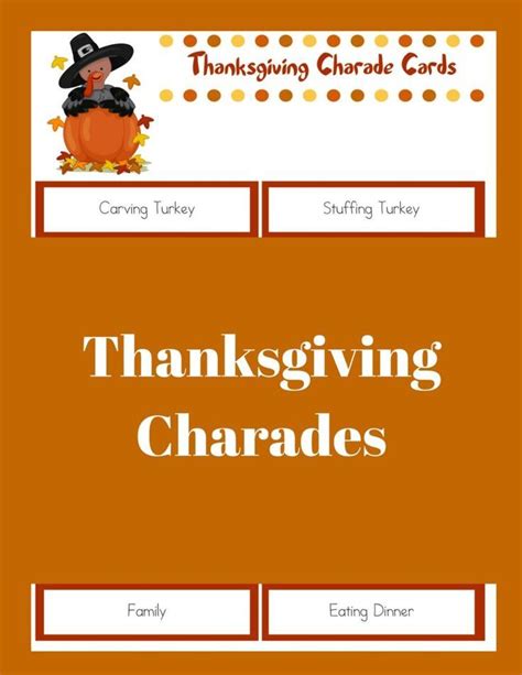Printable Thanksgiving Games Thanksgiving Charades The Joys Of Boys