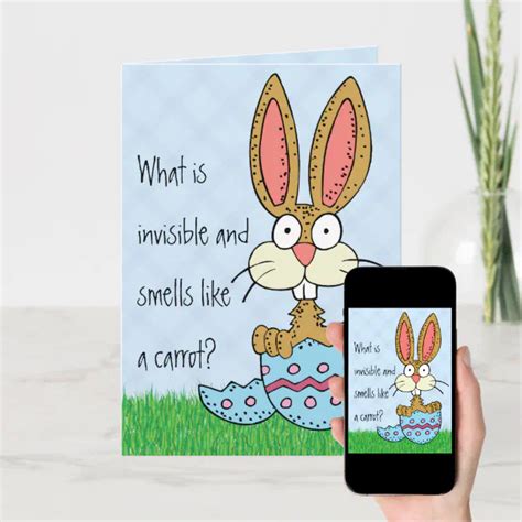 Funny Easter Bunny Joke Holiday Card Zazzle