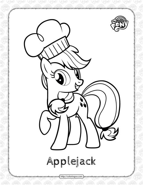 Printable My Little Pony Applejack Coloring Page Coloring Pages For