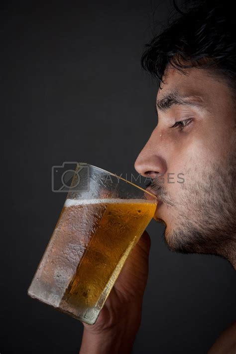 Indian Man Drinking Beer From Beer Mug By Ziprashantzi Vectors