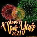 Best Colorful Fireworks Happy New Year 2021 Animated Image for WhatsApp ...