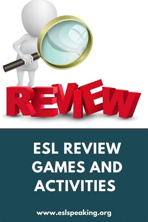 Review Games And Activities For Esl Tefl Review Lesson Ideas