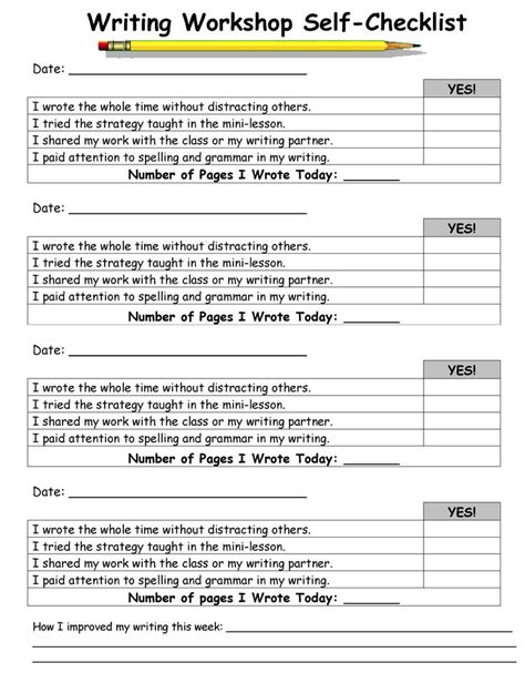 Writers Workshop Self Assessment Writing Lessons Writing Instruction