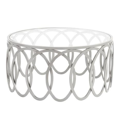 Add style to your home, with pieces that add to your decor while providing hidden storage. Florence Round Silver Quatrefoil Coffee Table