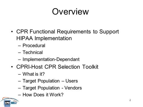 Hipaa Requirements For Computer Based Patient Record Systems And The