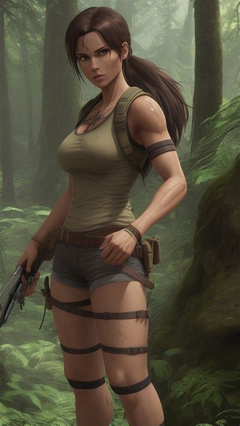 Lara Croft Female Body Paintings Tomb Raider Lara Croft Rpg Character Girls Makeup Female