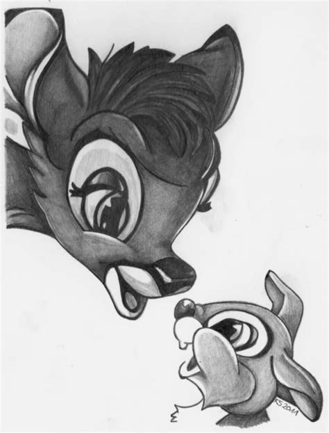 Thumper And Bambi Cartoon Drawings Disney Pencil Drawings Cartoon