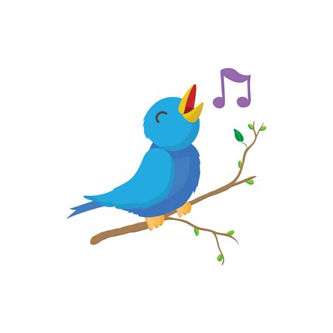 Singing Bird Icon Cartoon Style 14151757 Vector Art At Vecteezy