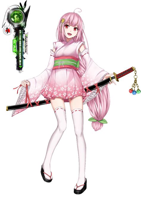 Pink Kimono Battle Girl Render Ors Anime Renders