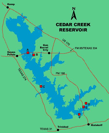 Cedar Creek Lake Ky Fishing Map Cedar Creek Lake Fishing Map Blair