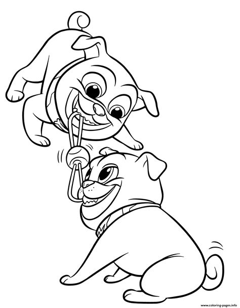 Puppy Pals Bob And Bingo Coloring Page Printable