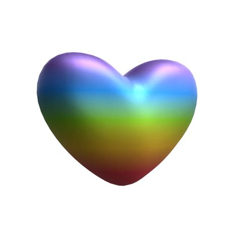 3d Rainbow Heart 3d Rendering 15081655 Png