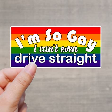 Pride Bumper Sticker Gay Pride Stickers Waterproof Sticker Etsy