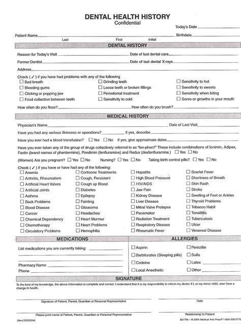 Free Printable Personal Medical History Forms Free Printable