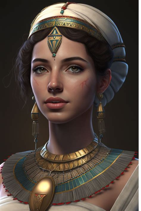 An Egyptian Woman With Gold Jewelry On Her Head