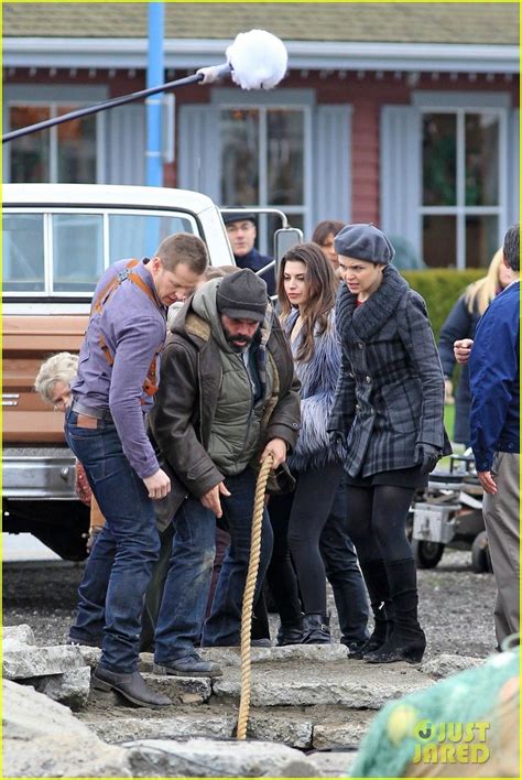 Ginnifer Goodwin And Josh Dallas Embrace For A Passionate Kiss On The Once Upon A Time Set On