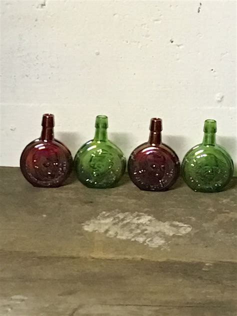Miniature Bottles Colored Bottles Collectible Glass Etsy