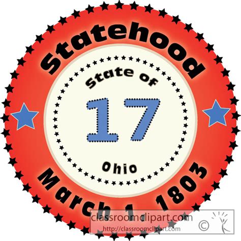 Ohio 17statehoodohio1803 Classroom Clipart