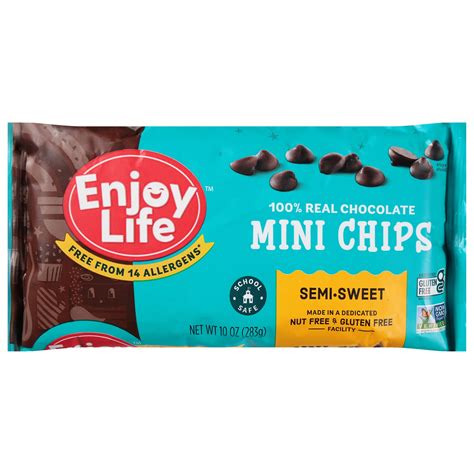 Enjoy Life Baking Chocolate Semi Sweet Mini Chocolate Chips 10 Oz Bag