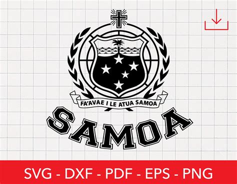 Samoa Svg Samoa Flag Svg Seal Of Samoa Svg Crest Badge Etsy Ireland