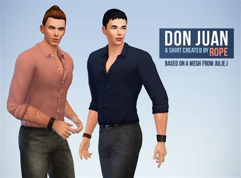 Don Juan Tucked Shirt By Rope At Simsontherope Sims 4 Updates