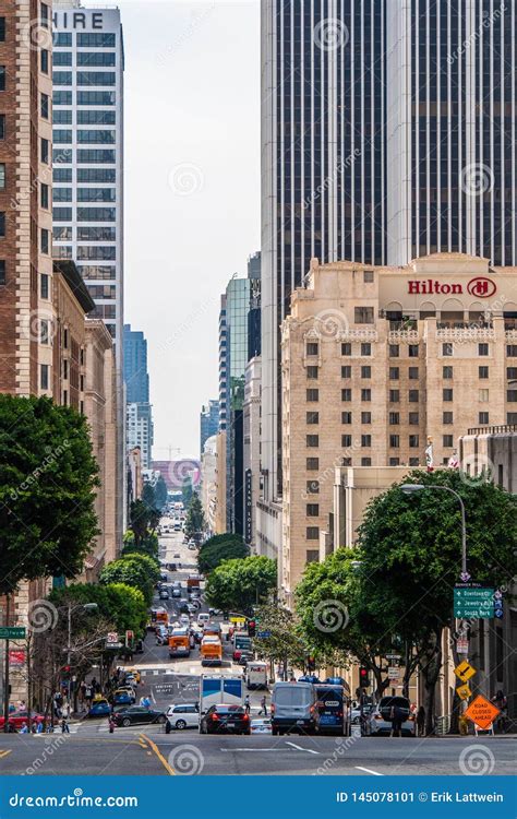 Street View In Downtown Los Angeles California Usa March 18 2019